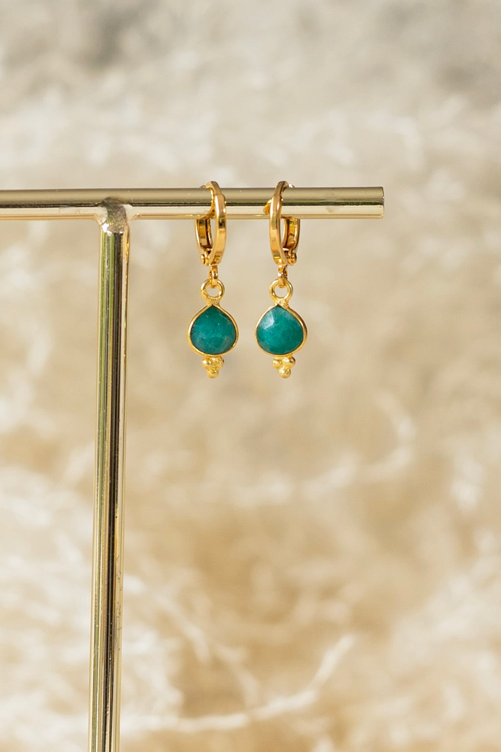 Boucles d'oreilles Mila malachite
