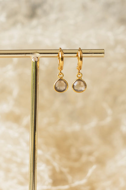 Boucles d'oreilles Mila Quartz fumé