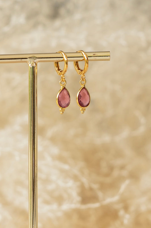 Boucles d'oreilles Milo Grenat