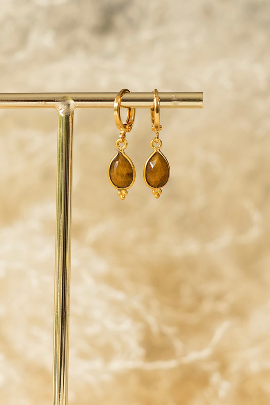 Boucles d'oreilles Milo oeil du tigre