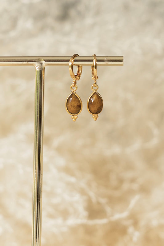 Boucles d'oreilles Milo oeil du tigre