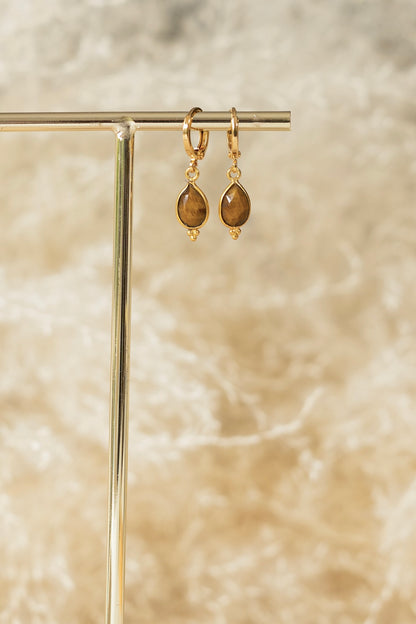 Boucles d'oreilles Milo oeil du tigre