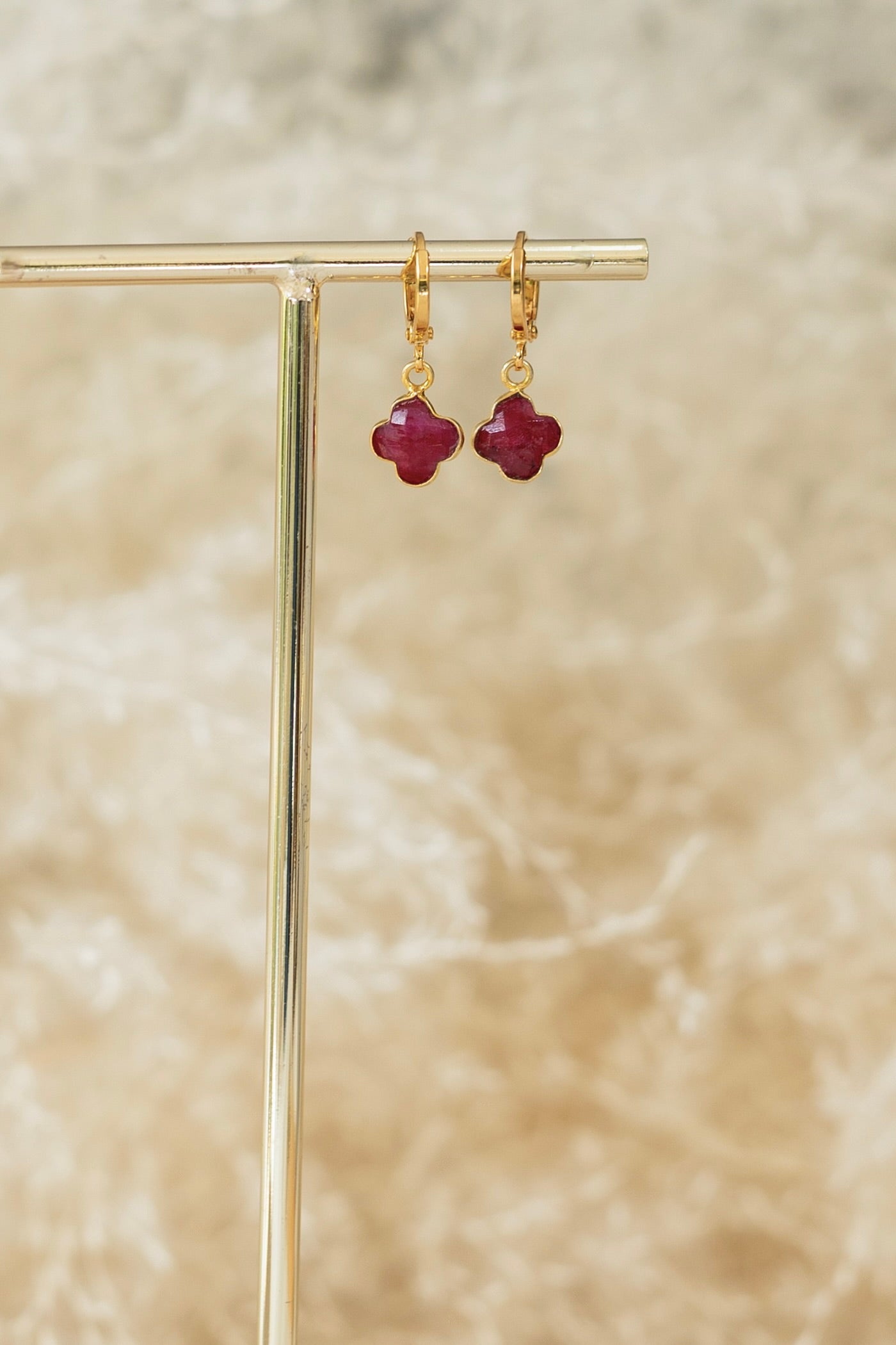 Boucles d'oreilles Chance rubis