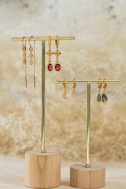 Boucles d'oreilles Tessa Grenat