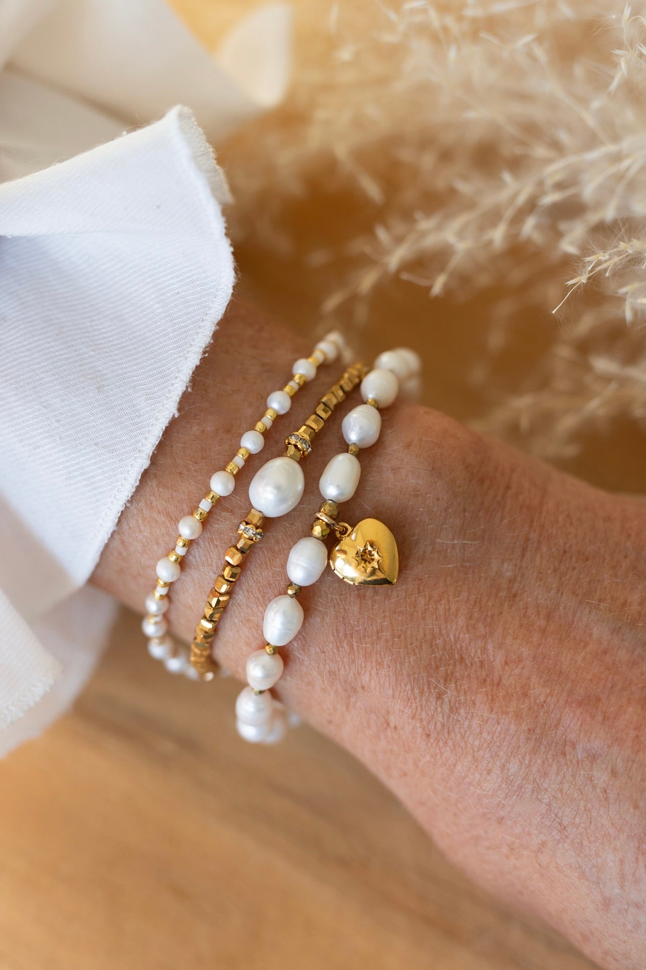 Bracelet Love en perles d'eau douce