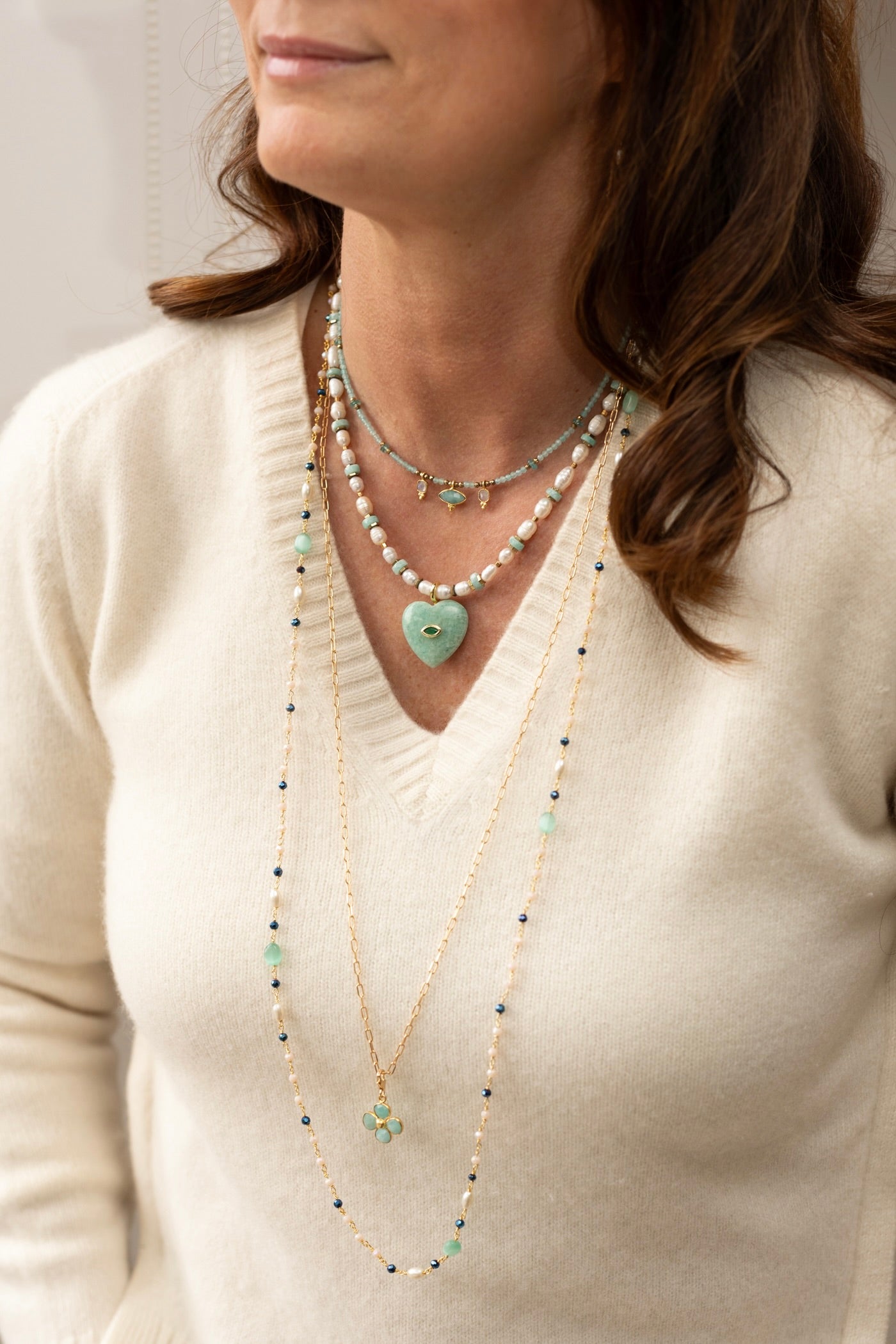 Sautoir Béa bleu aventurine