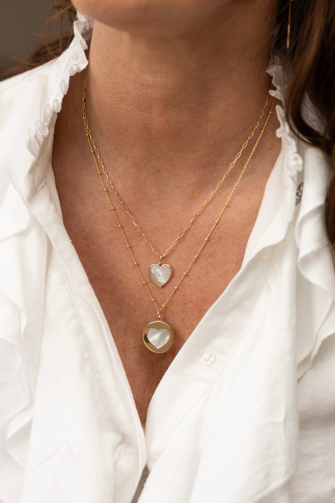 Collier Love nacre or