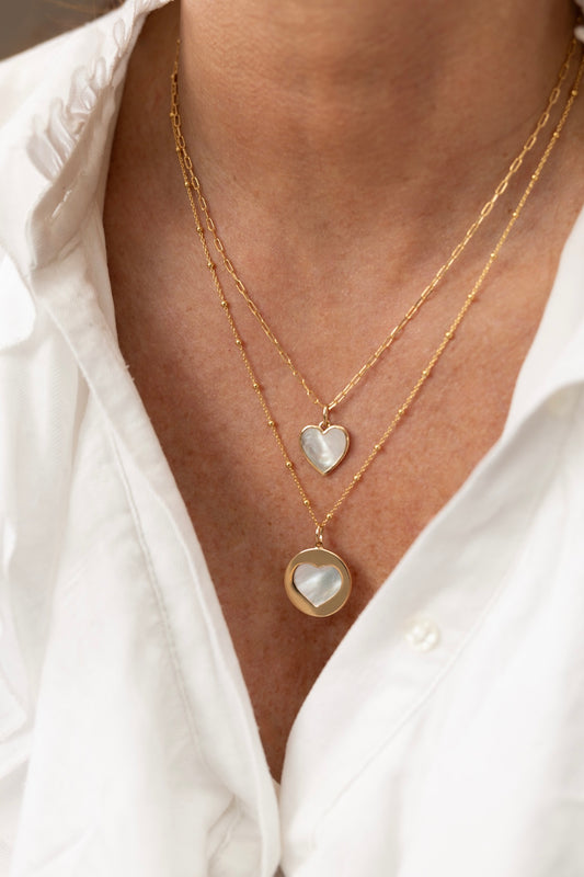 Collier Love nacre or