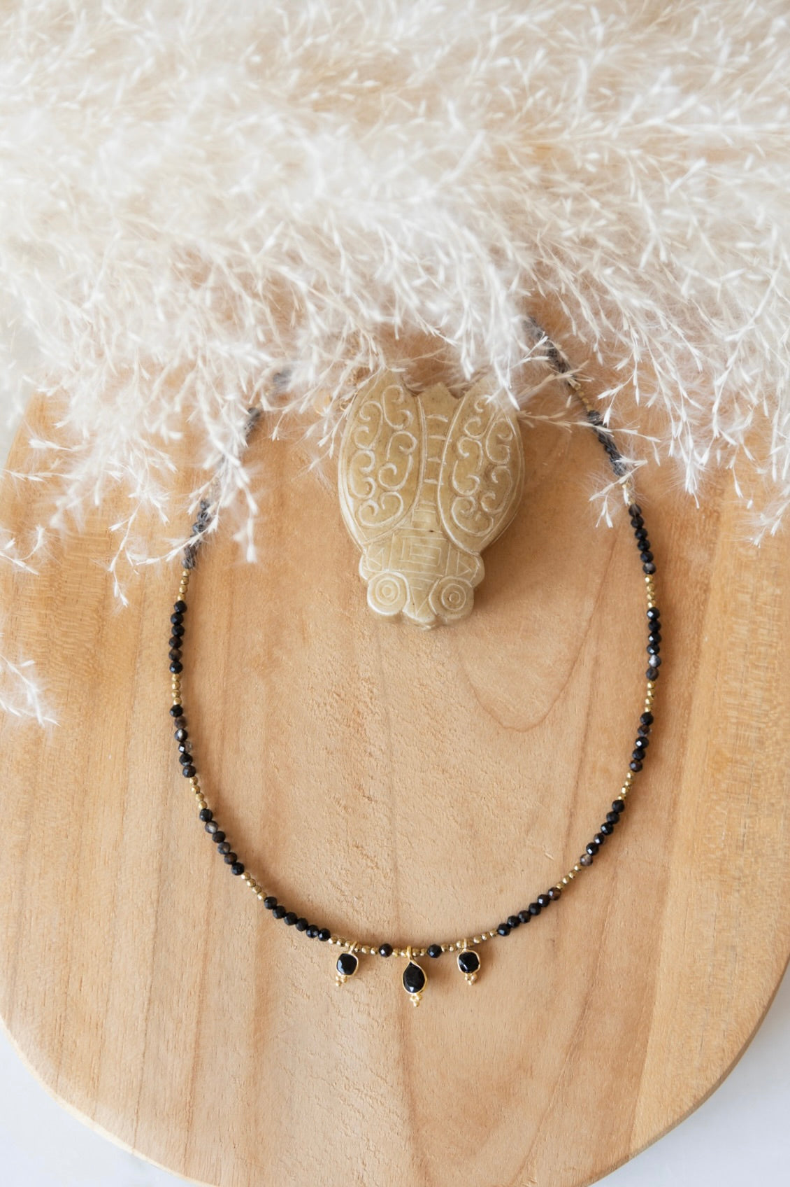 Collier Sacha onyx et agate noire