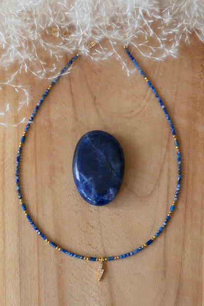 Collier Billie en pierre de Lapis-Lazuli