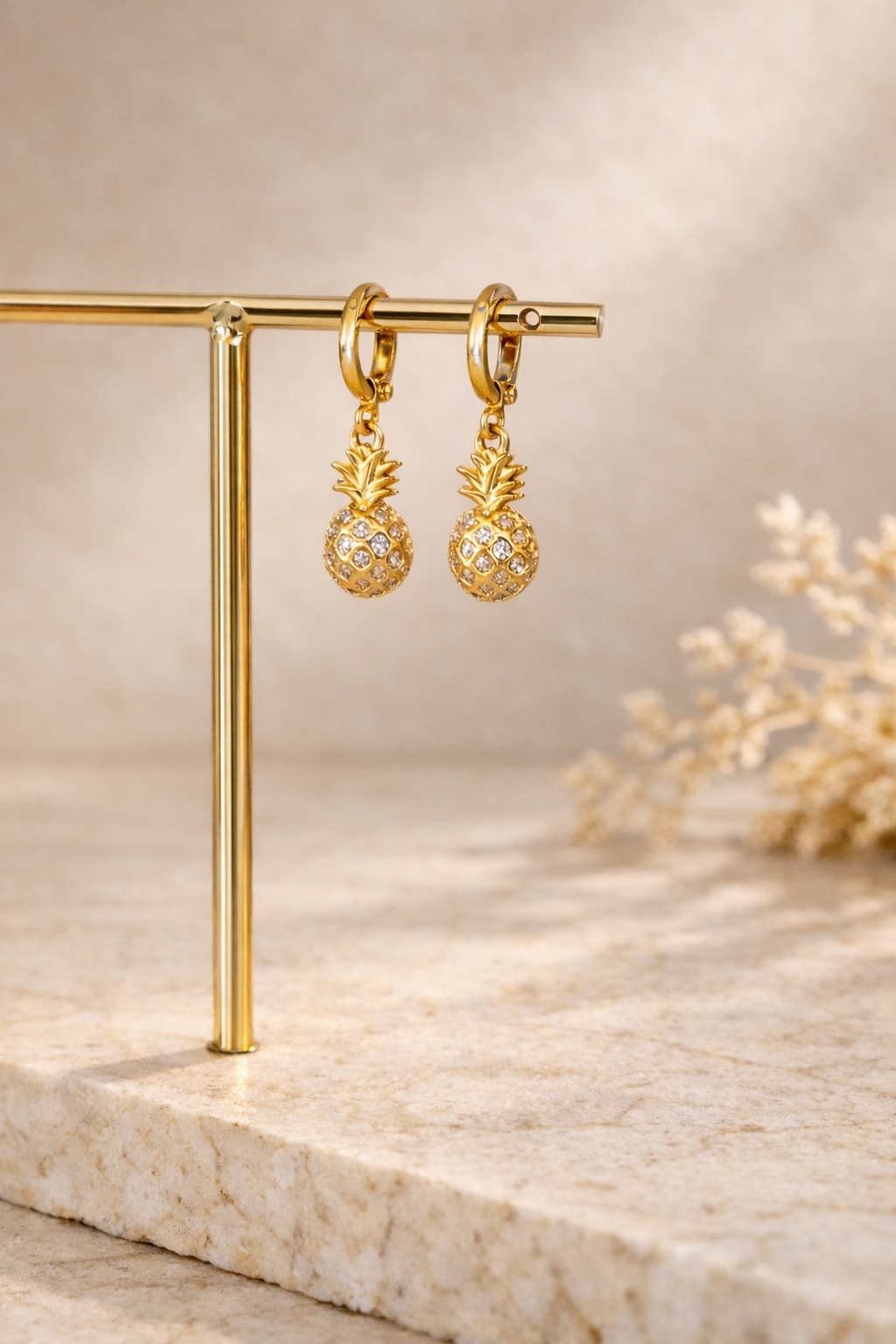 Boucle d'oreille Ananas