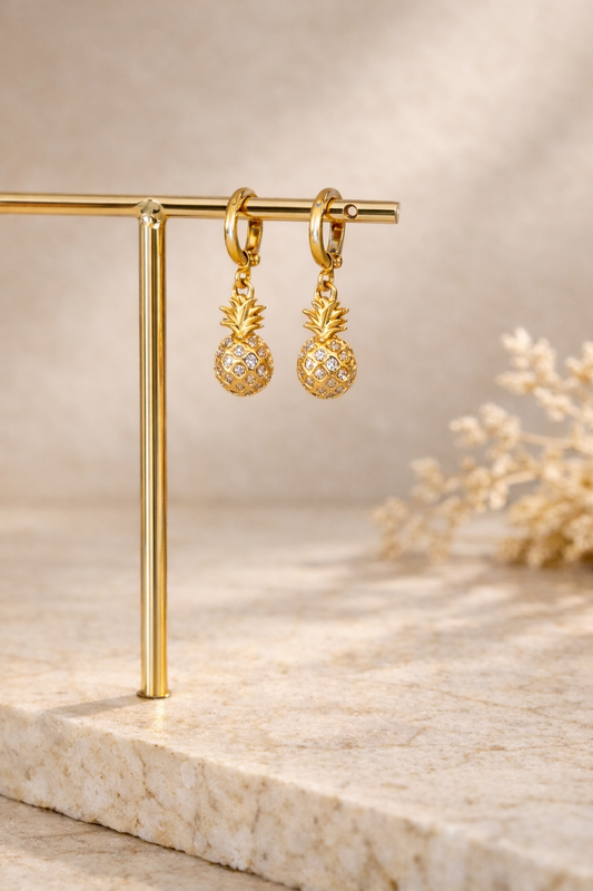 Boucle d'oreille Ananas