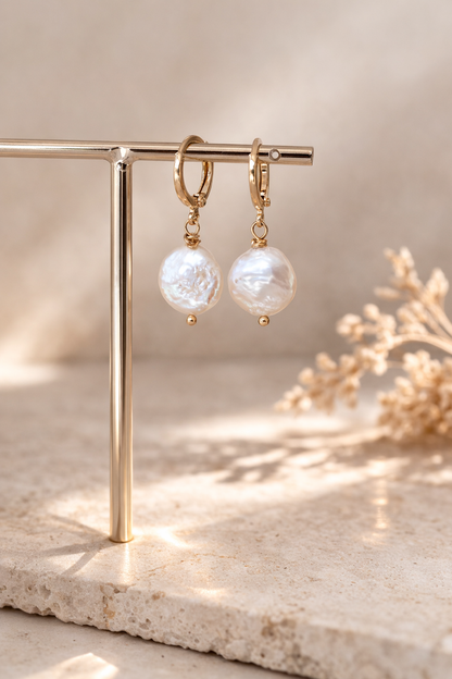 Boucles d'oreilles constance perles d'eau douce