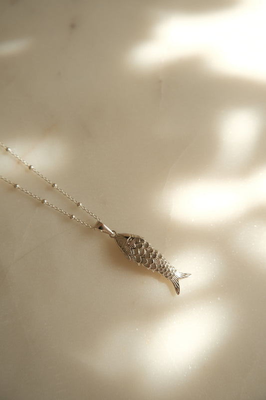 Collier Fish argent