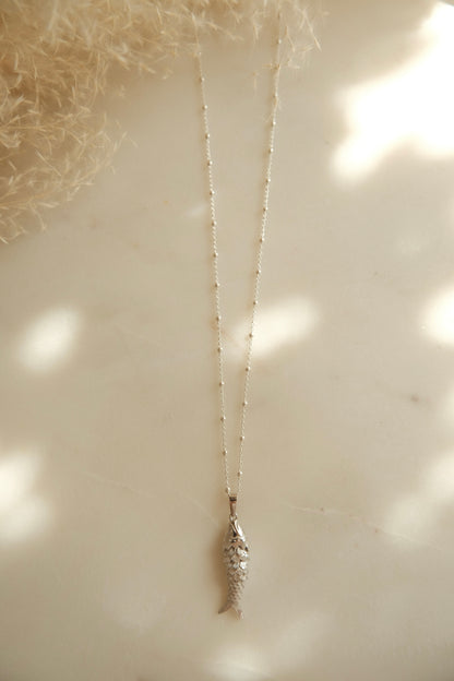 Collier Fish argent