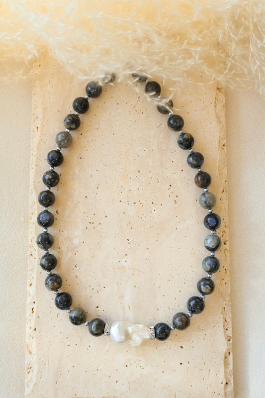 COLLIER CÔME argent labradorite