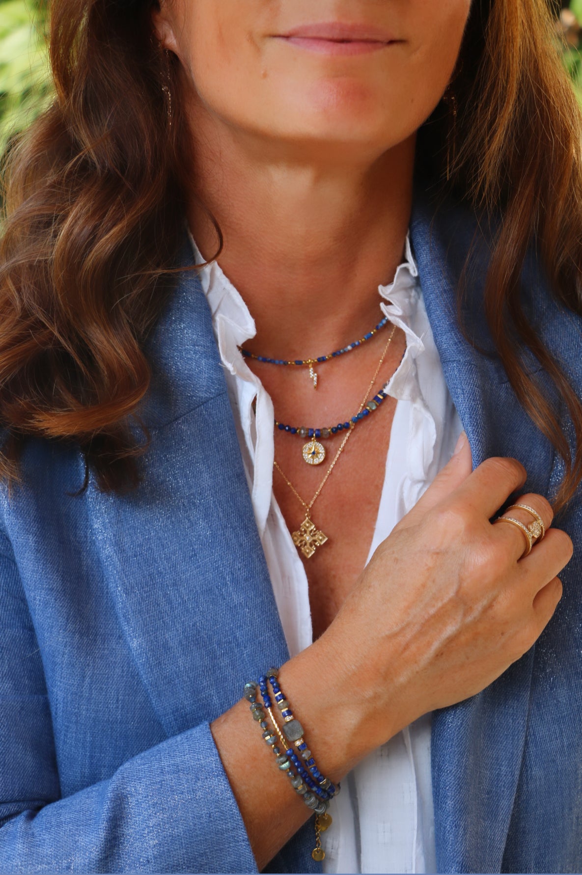 Collier Sloane en pierre de Lapis-Lazuli