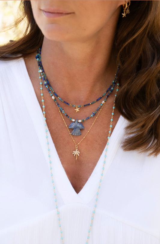 Colliers Hope Lapis -lazuli bleu