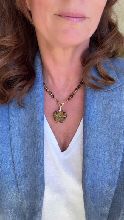 Collier Fidji oeil du tigre